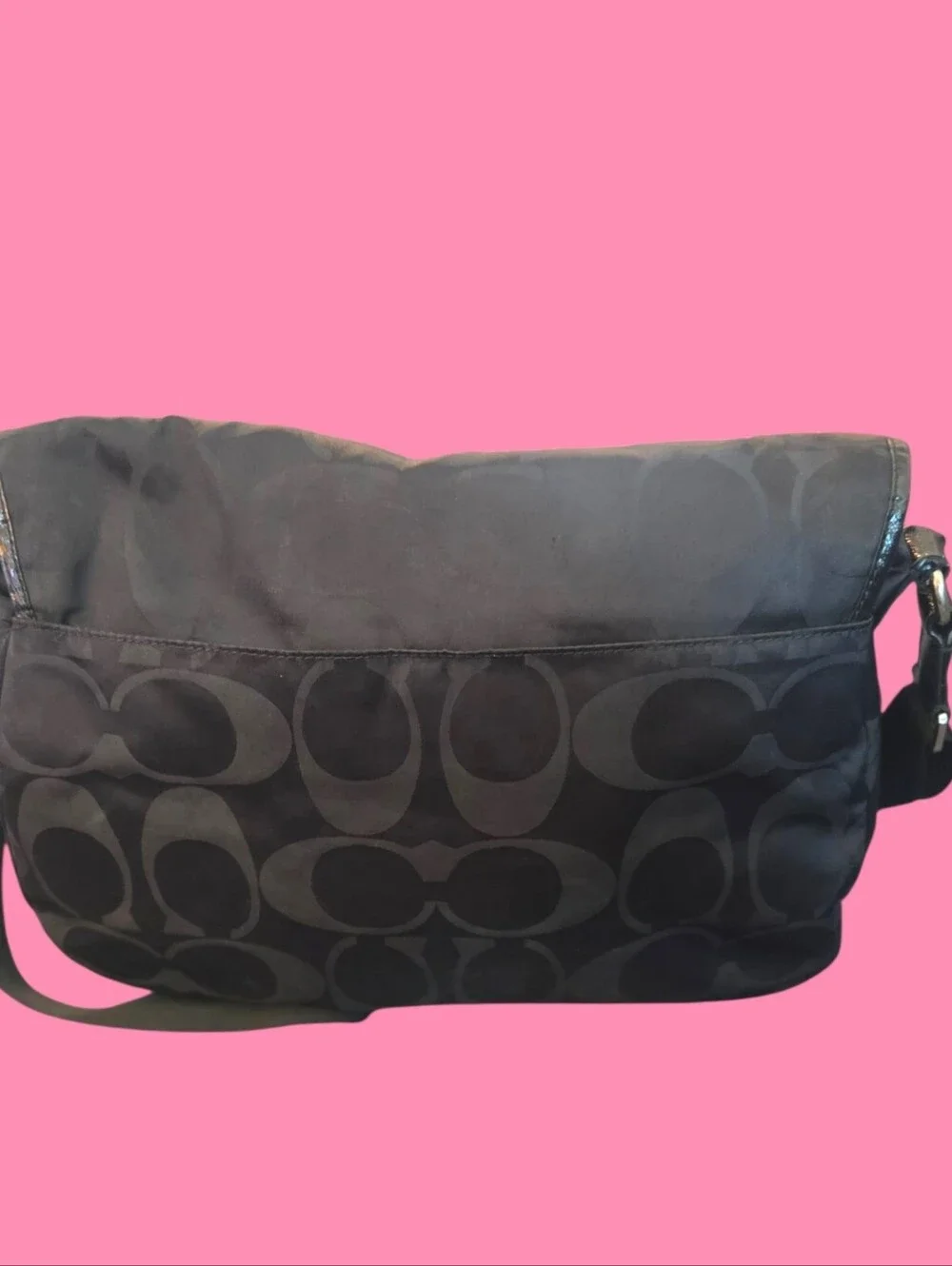 Coach Black Signature Messenger Bag